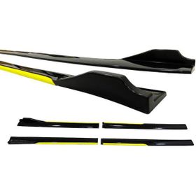 Omsa Universal Race Flaplı Sarı Piano Black ABS Marşpiyel