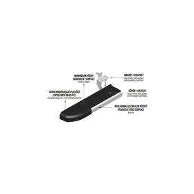 Omsa VW Caddy Blackline Siyah 2003-2020 Arası Yan Basamak