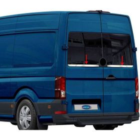 Omsa VW Crafter Krom Arka 2 Parça Çift Kapı 2017 ve Sonrası Cam Alt Çıtası