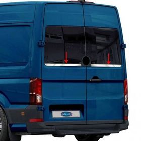 Omsa VW Crafter Krom Arka 2 Parça Çift Kapı 2017 ve Sonrası Cam Alt Çıtası