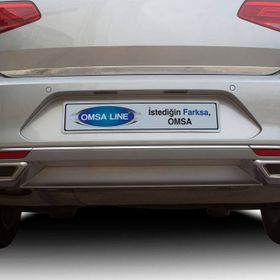 Omsa VW Passat B8 Krom R Line Difüzör 2015-2019 Arası Egzoz Çerçevesi