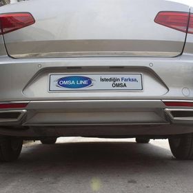 Omsa VW Passat B8 Krom R Line Difüzör 2015-2019 Arası Egzoz Çerçevesi