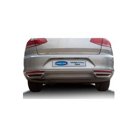 Omsa VW Passat B8 Krom R Line Difüzör 2015-2019 Arası Egzoz Çerçevesi