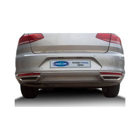 Omsa VW Passat B8 Krom R Line Difüzör 2015-2019 Arası Egzoz Çerçevesi