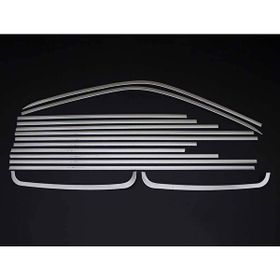 Omsa VW T5 Caravelle 14 Parça Tek Sürgü Kısa Şase 2003 ve Sonrası Krom Cam Çerçevesi