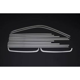Omsa VW T5 Transporter 14 Parça Çift Sürgü Kısa Şase 2003-2015 Arası Krom Cam Çerçevesi