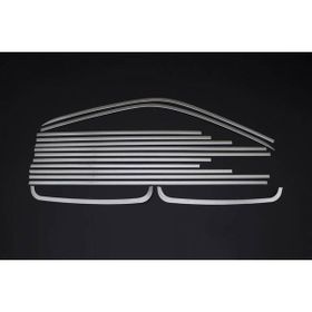 Omsa VW T5 Transporter 14 Parça Çift Sürgü Kısa Şase 2003-2015 Arası Krom Cam Çerçevesi