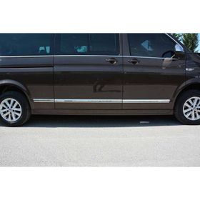 Omsa VW T6.1 Caravelle 2020 ve Sonrası 7 Parça Uzun Şase Krom Yan Kapı Çıtası
