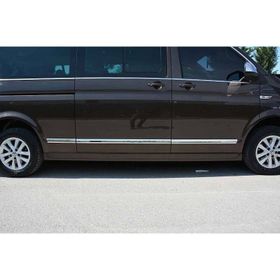 Omsa VW T6.1 Caravelle 2020 ve Sonrası 7 Parça Uzun Şase Krom Yan Kapı Çıtası