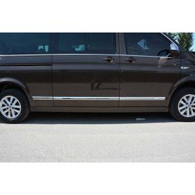 Omsa VW T6.1 Caravelle 2020 ve Sonrası 7 Parça Uzun Şase Krom Yan Kapı Çıtası