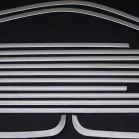 Omsa VW T6 Multivan 2015 ve Sonrası 14 Parça Çift Sürgülü Uzun Şase Krom Cam Çerçevesi