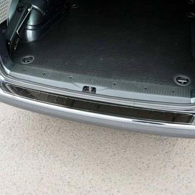 Omsa VW T6 Transporter 2015 ve Sonrası Çift Kapı Siyah Krom Arka Tampon Eşiği