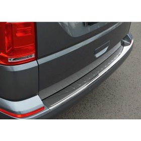 Omsa VW T6 Transporter 2015 ve Sonrası Tek Kapılı Siyah Krom Arka Tampon Eşiği