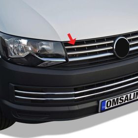 Omsa VW T6 Transporter 4 Parça 2015-2019 Arası Siyah Krom Ön Panjur