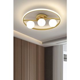 Ömür Avize Rivera Modern Beyaz Globe Ledli Avize