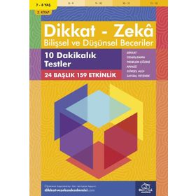 On Dakikalık Testler - Matematik Ve Görsel Zeka (7 -8 Yaş) - Dikkat Zeka Yayınları