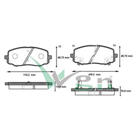 Ön Fren Balatası (Hyundai Accent-Era 07-11 İ20 08-11 Rio 06-)