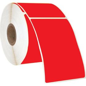 On Roll Paper 75x100 500'lü Sarım Kırmızı Renkli Termal Barkod Etiketi