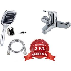 On2 Banyo Bataryası ve Kare Siyah Duş Başlığı