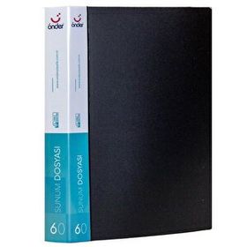 Önder 1060 A4 60 Sayfa Siyah Sunum Dosyası