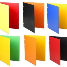 Önder 122-03 Rainbow Colors 4 PVC Siyah Halkalı Klasör