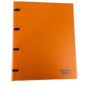 Önder 122-18 Rainbow Colors 4 Halkalı PVC Turuncu Klasör