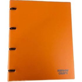 Önder 122-18 Rainbow Colors 4 Halkalı PVC Turuncu Klasör