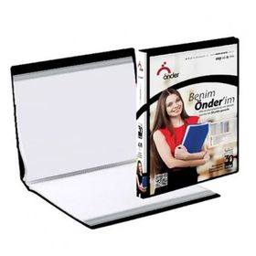 Önder 1280 PP Ön Cepli 80 Poşetli Siyah Sunum Dosyası
