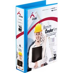 Önder 2015-1 4 Halkalı D A4 Mavi 50 mm Mekanizmalı Klasör