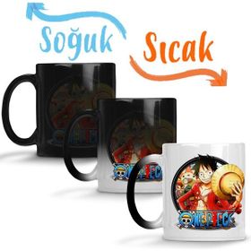 One Piece Monkey D Luffy Anime Roronoa Sihirli Porselen Kupa