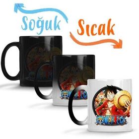 One Piece Monkey D Luffy Anime Roronoa Sihirli Porselen Kupa
