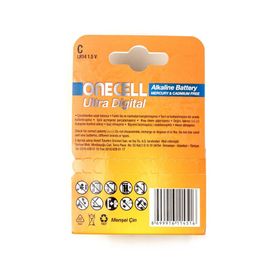 Onecell Ultra Dijital Alkalin 2'li C Pil