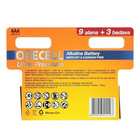 Onecell Ultra Premium Alkalin 9+3 AAA Pil