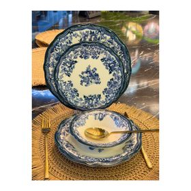 Onedekor Velour Navy 24 Parça 6 Kişilik Porselen Yemek Takımı