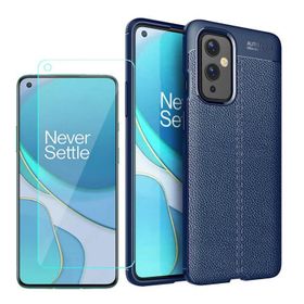 OnePlus 9 Lacivert Kılıf Silikon Karbon Serisi Mat Fiber Negro Kapak