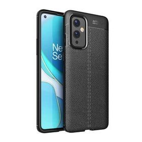 OnePlus 9 Siyah Kılıf Silikon Karbon Serisi Mat Fiber Negro Kapak
