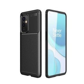 OnePlus 9 Siyah Kılıf Silikon Karbon Serisi Mat Fiber Negro Kapak