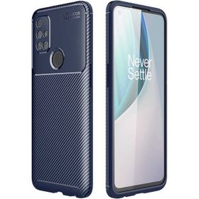 OnePlus Nord N10 Lacivert Kılıf Silikon Deri Görünümlü Parmak İzi Bırakmaz Niss