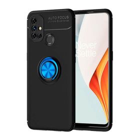 OnePlus Nord N10 Siyah Kılıf Auto Focus Serisi Soft Premium Standlı Yüzüklü Kapak