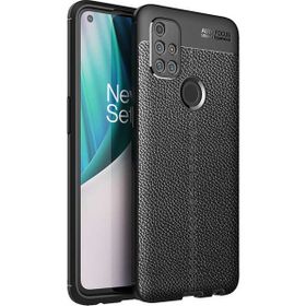 OnePlus Nord N10 Siyah Kılıf Silikon Deri Görünümlü Parmak İzi Bırakmaz Niss
