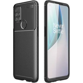 OnePlus Nord N10 Siyah Kılıf Silikon Deri Görünümlü Parmak İzi Bırakmaz Niss