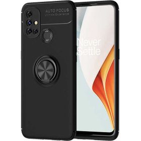 OnePlus Nord N10 Siyah Kılıf Silikon Deri Görünümlü Parmak İzi Bırakmaz Niss