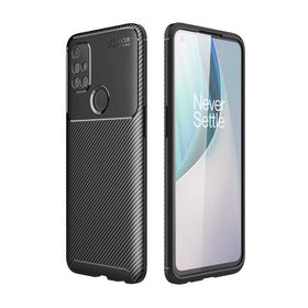 OnePlus Nord N10 Siyah Kılıf Silikon Deri Görünümlü Parmak İzi Bırakmaz Niss
