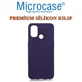 OnePlus Nord N100 Lacivert Kılıf Silikon Karbon Serisi Mat Fiber Negro Kapak
