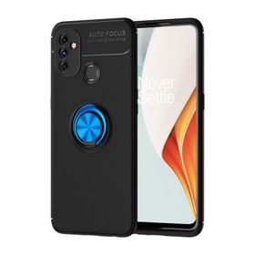 OnePlus Nord N100 Mavi Kılıf Auto Focus Serisi Soft Premium Standlı Yüzüklü Kapak