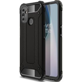OnePlus Nord N100 Siyah Kılıf Auto Focus Serisi Soft Premium Standlı Yüzüklü Kapak