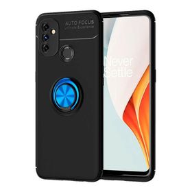 OnePlus Nord N100 Siyah Kılıf Auto Focus Serisi Soft Premium Standlı Yüzüklü Kapak