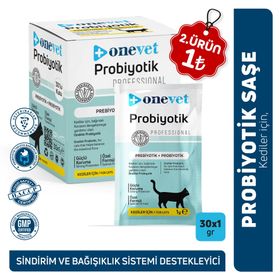 Onevet 30x1 gr Sindirim ve Bağışıklık Güçlendirici Kediler İçin Probiyotik Saşe