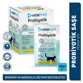 Onevet 30x1 gr Sindirim ve Bağışıklık Güçlendirici Kediler İçin Probiyotik Saşe