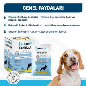 Onevet 30x1 gr Sindirim ve Bağışıklık Güçlendirici Köpekler İçin Probiyotik Saşe